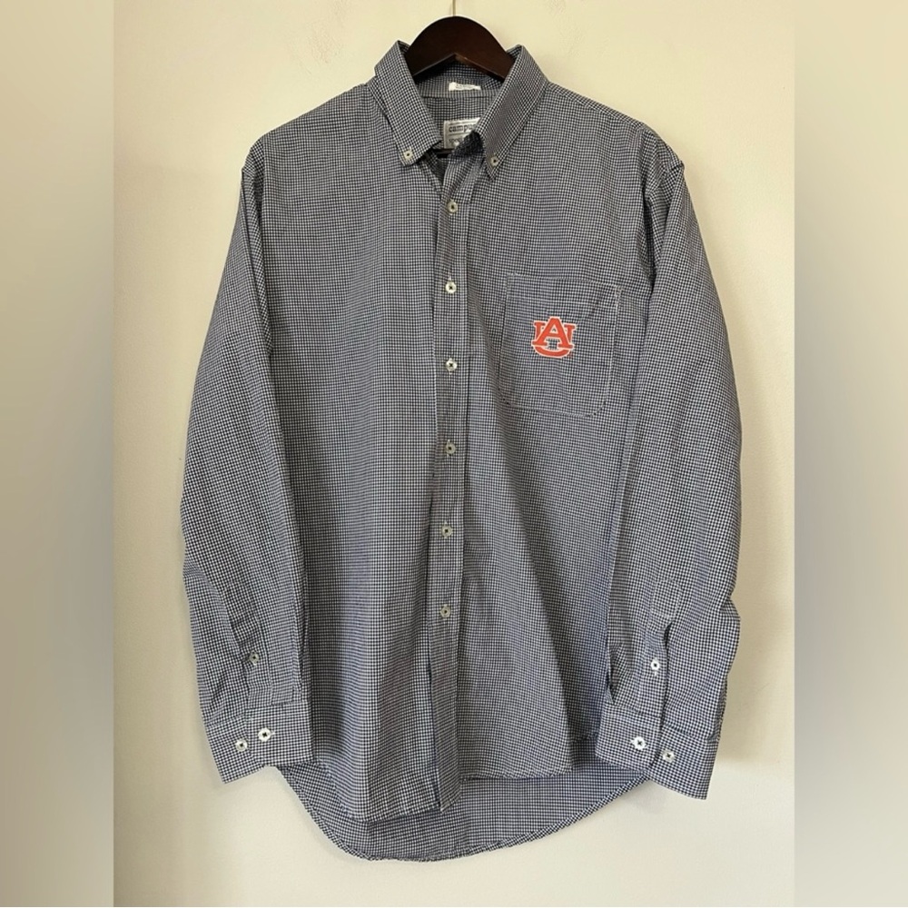Auburn University Button Down Campus Specialties Men’s Large AU Tigers Gingham